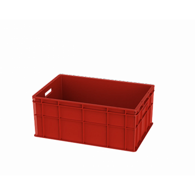 Ящик универсальный пищевой сплошной (600х400х250), без крышки (Красный)